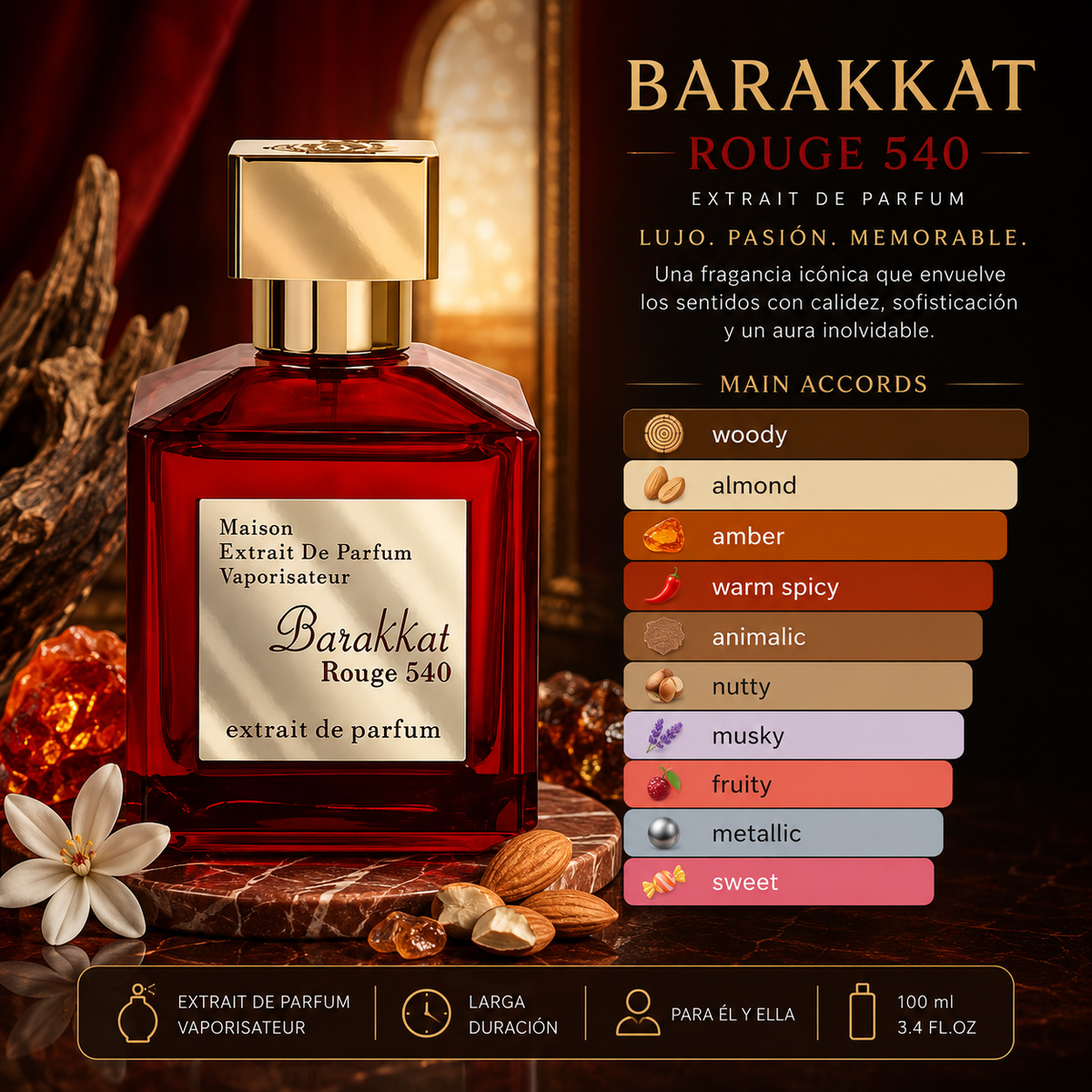 Perfume Barakkat Rouge 540 - 100ml