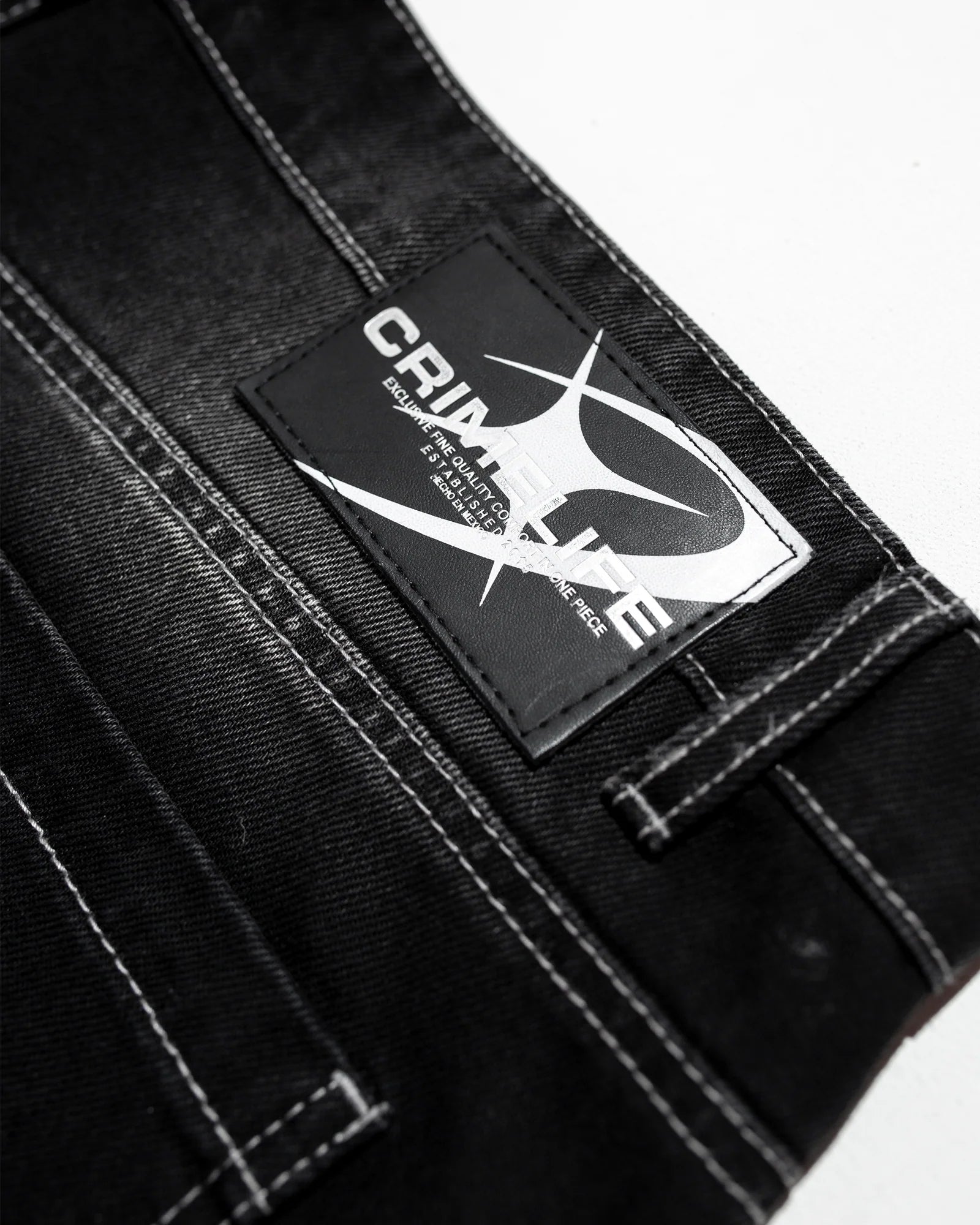 PANTALON CRIMELIFE PANEL STITCH FLARE DENIM
