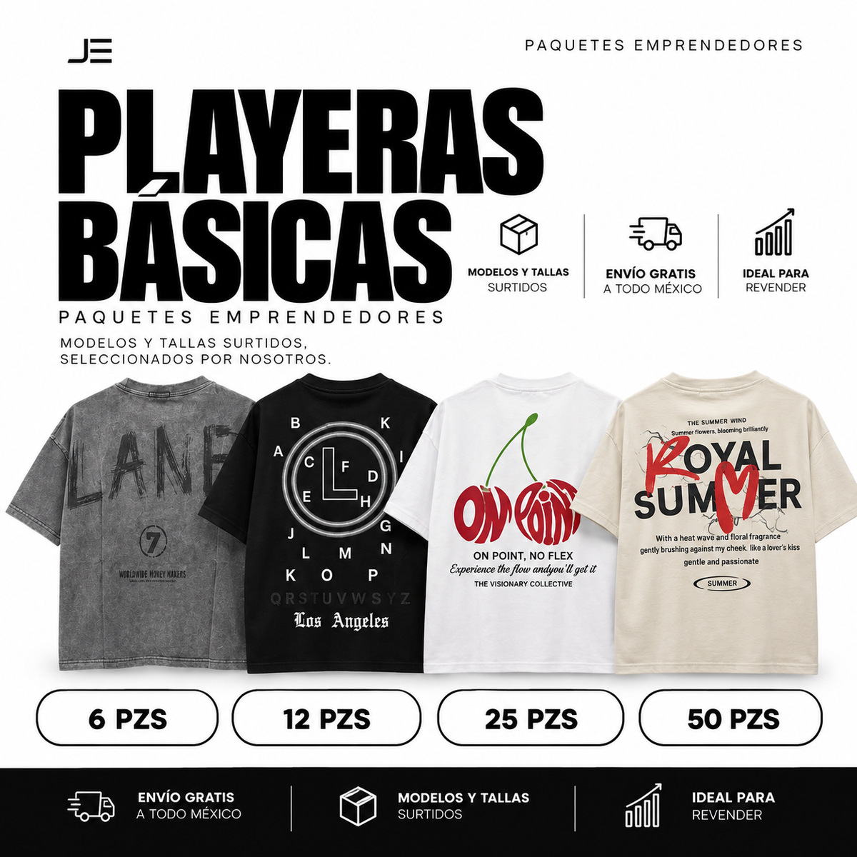 Paquete Emprendedor Playeras Básicas