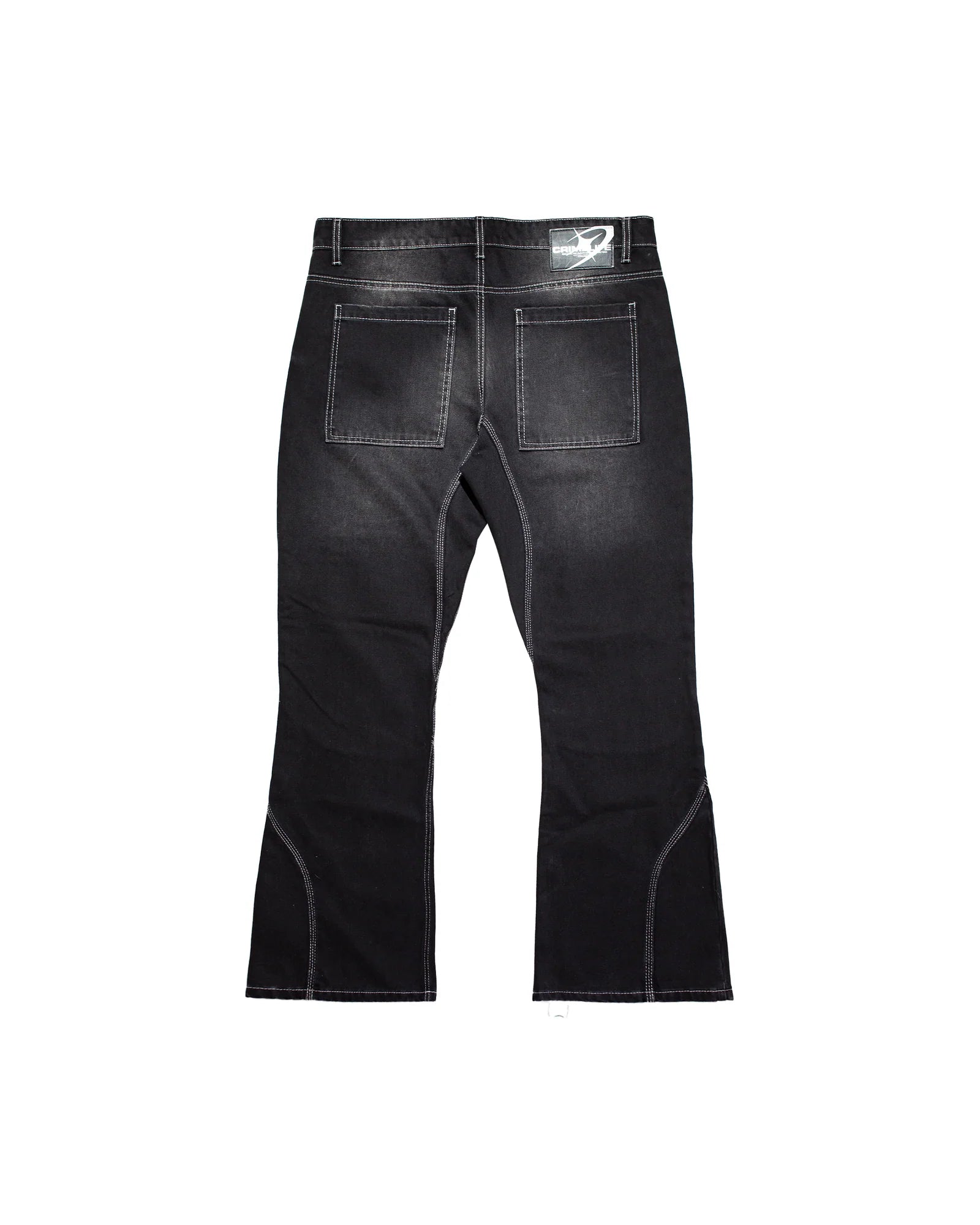 PANTALON CRIMELIFE PANEL STITCH FLARE DENIM