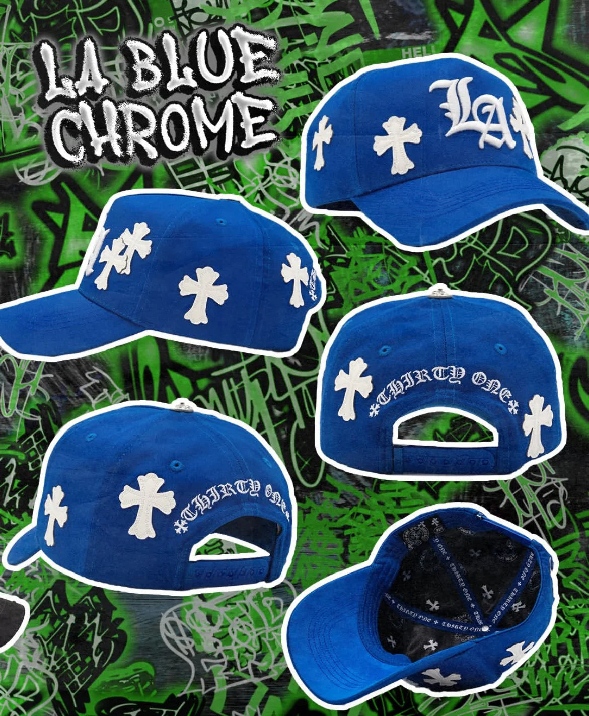 31 HATS BLUE CHROME FULL SET