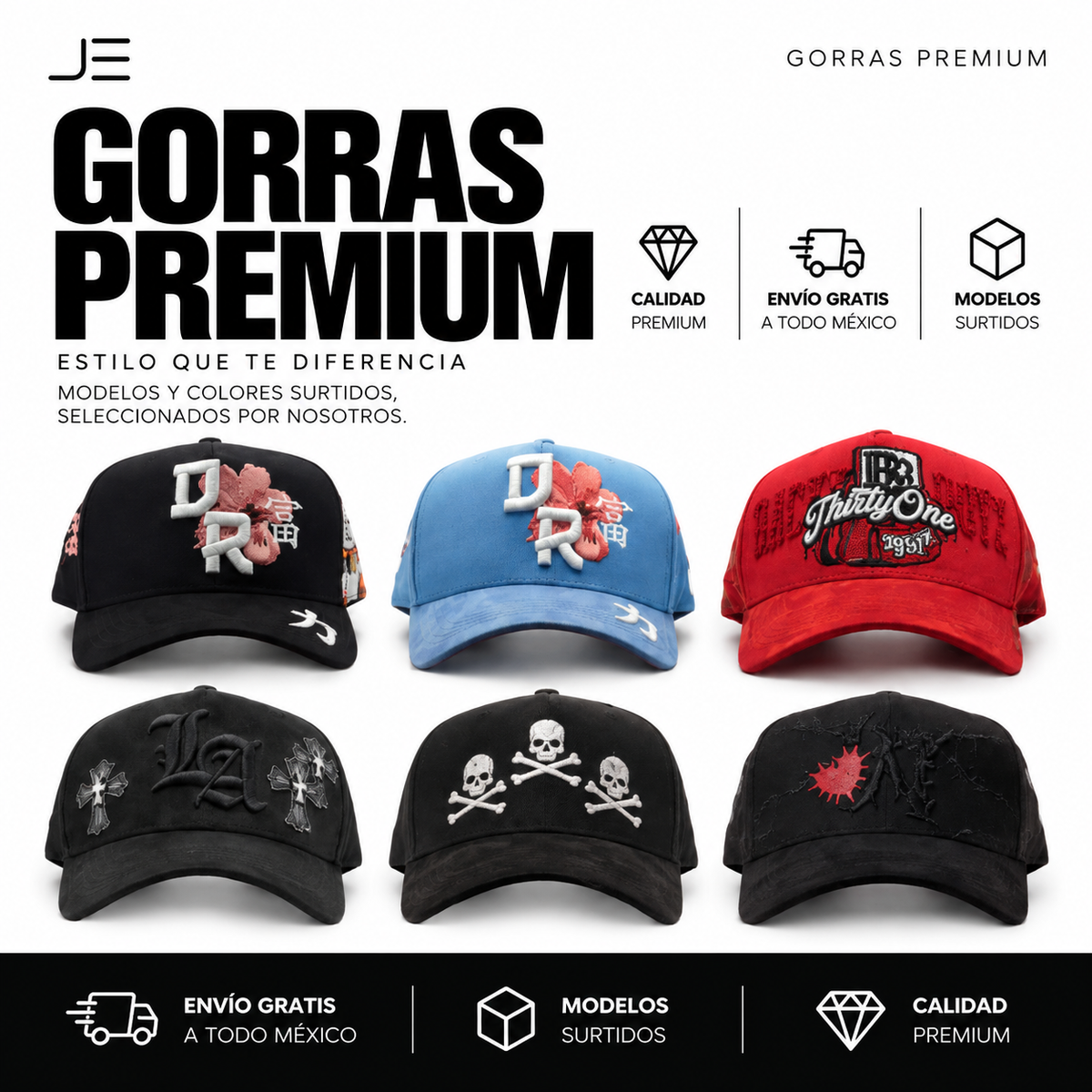 Paquete Emprendedor Gorras Premium