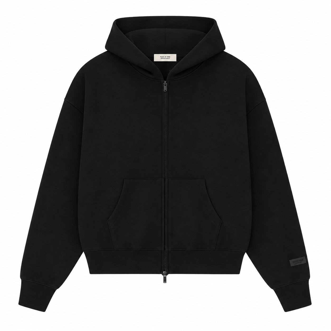HODDIE ESSENTIALS ZIP NEGRO