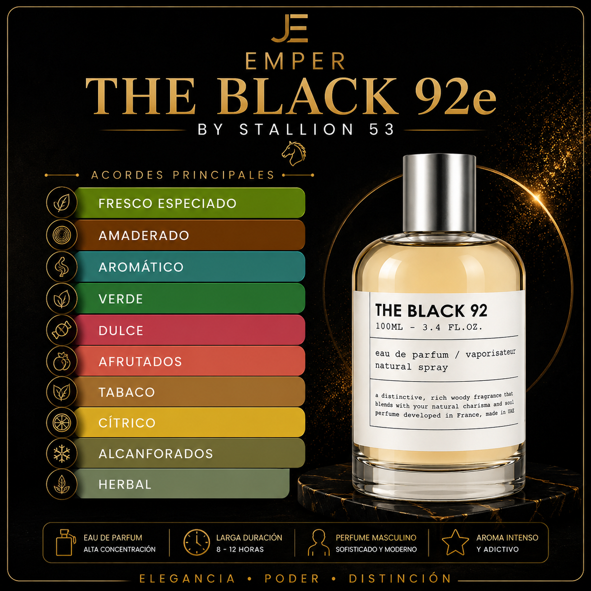 Perfume Emper The Black 92e - 100ml