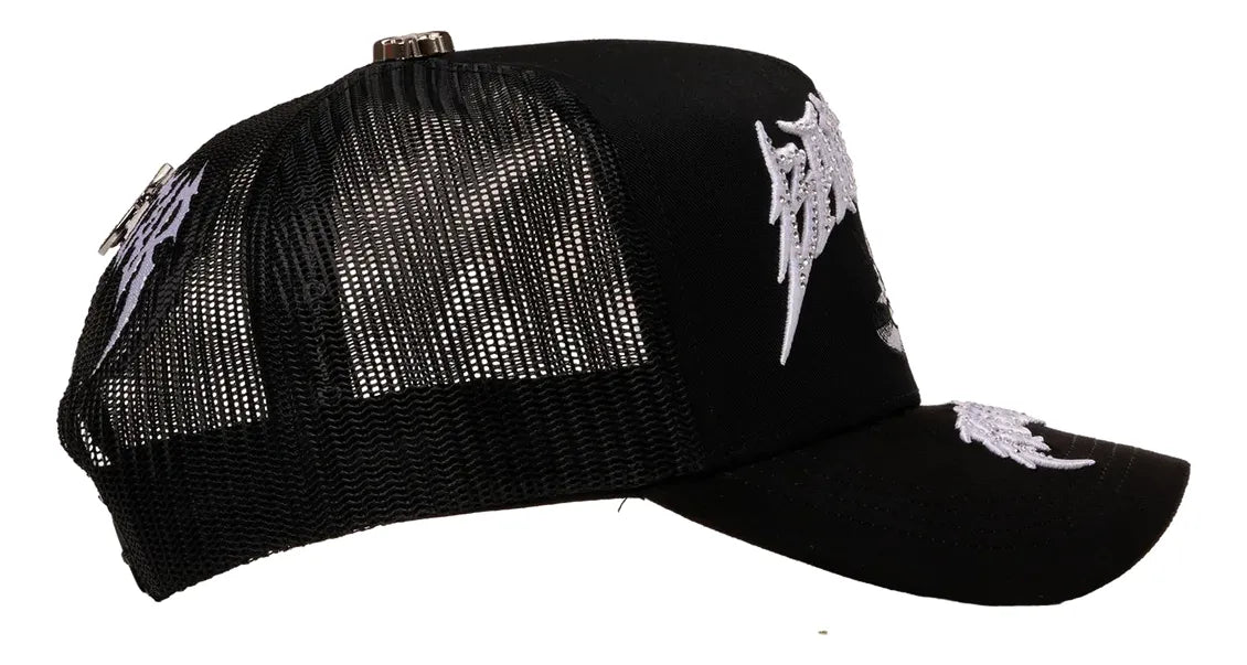 Gorra Barbas Hats "Barbas Records" — Trucker Negra