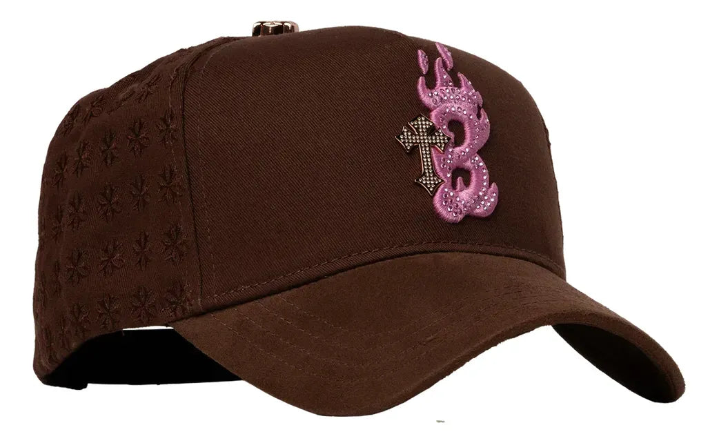Gorra Barbas Hats "B Cross Pink" — Café Gamuza