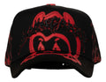 Gorra Barbas Hats "Born Crazy" — Negra con Llamas Rojas