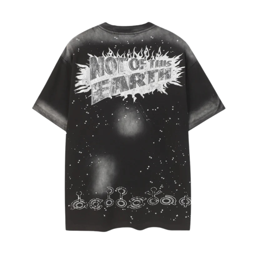 Playera Hellstar "Not Of This Earth" Negra