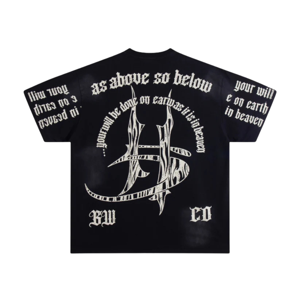 Playera Hellstar As Above Negra
