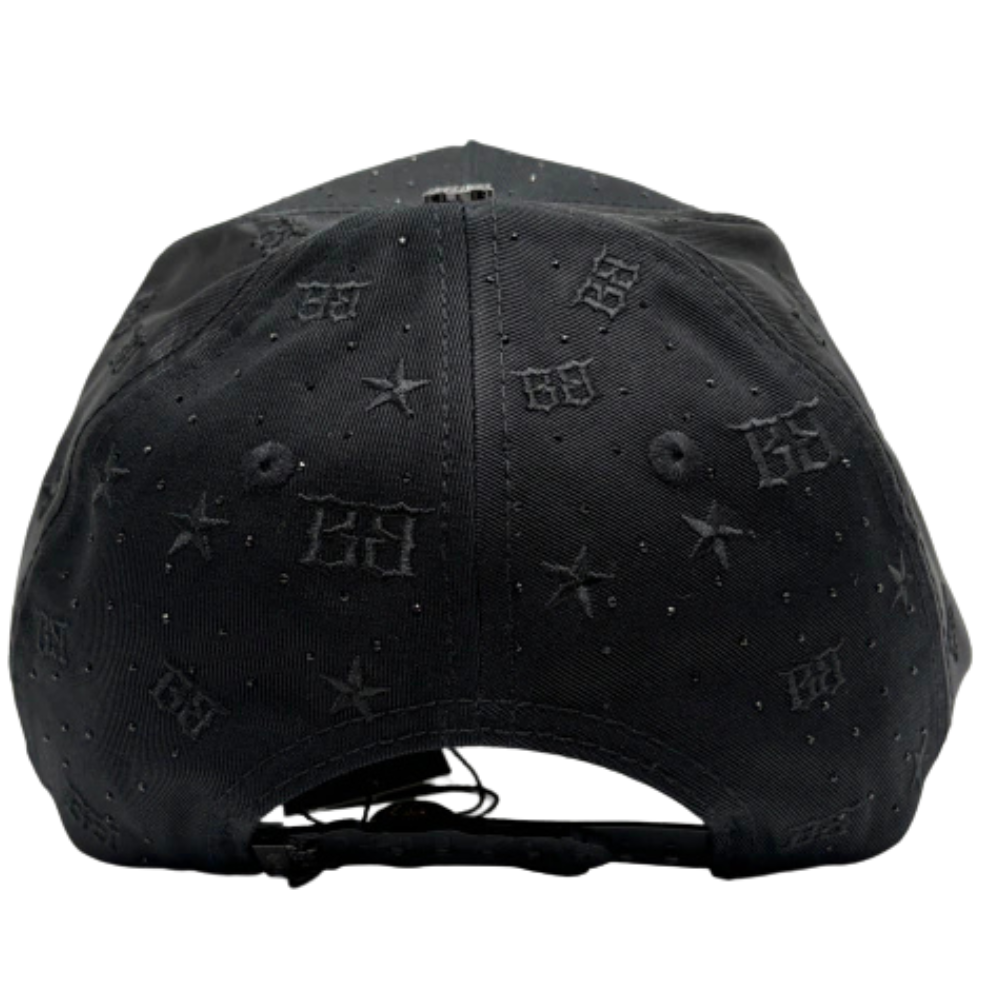 Gorra Bigg Boss Black Stars — Snapback negra con pedrería