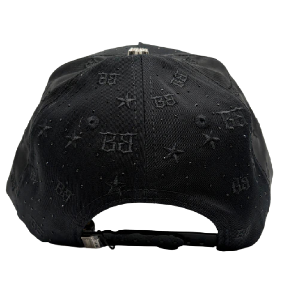 Gorra Bigg Boss Sylver Stars — Snapback negra con pedrería plateada