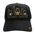Gorra Bigg Boss x Kevin Hats LALALA Star Gold 2.0 — Snapback negra con bordado dorado