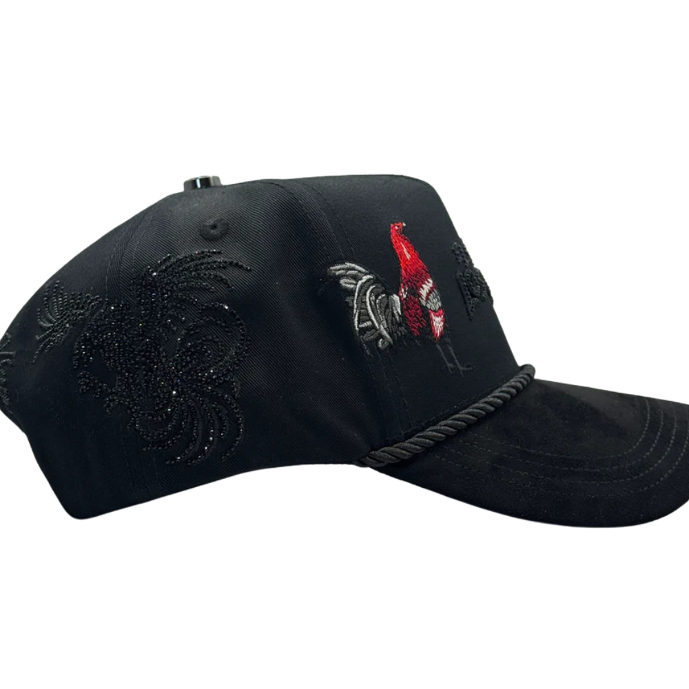 BIGG BOSS X KLAN HATS "EL SEÑOR DE LOS GALLOS CRYSTAL BLACK"