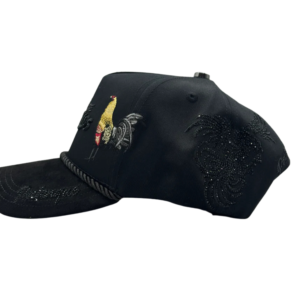 BIGG BOSS X KLAN HATS "EL SEÑOR DE LOS GALLOS CRYSTAL BLACK"