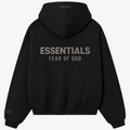 Essentials Fear of God Hoodie Zip – Black