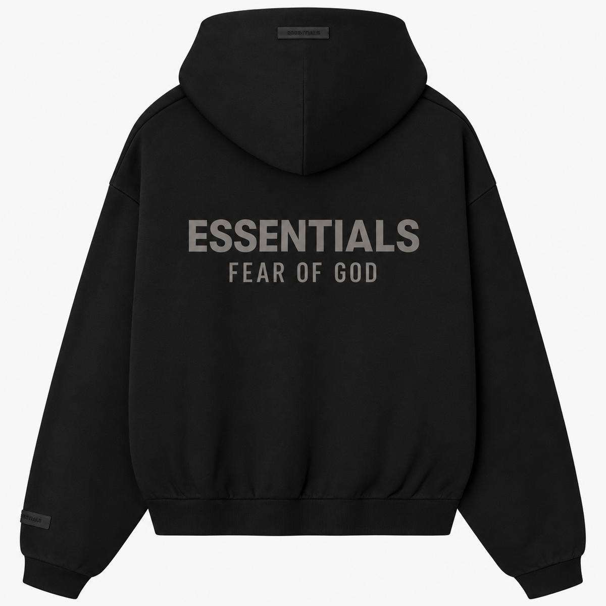 Essentials Fear of God Hoodie Zip – Black