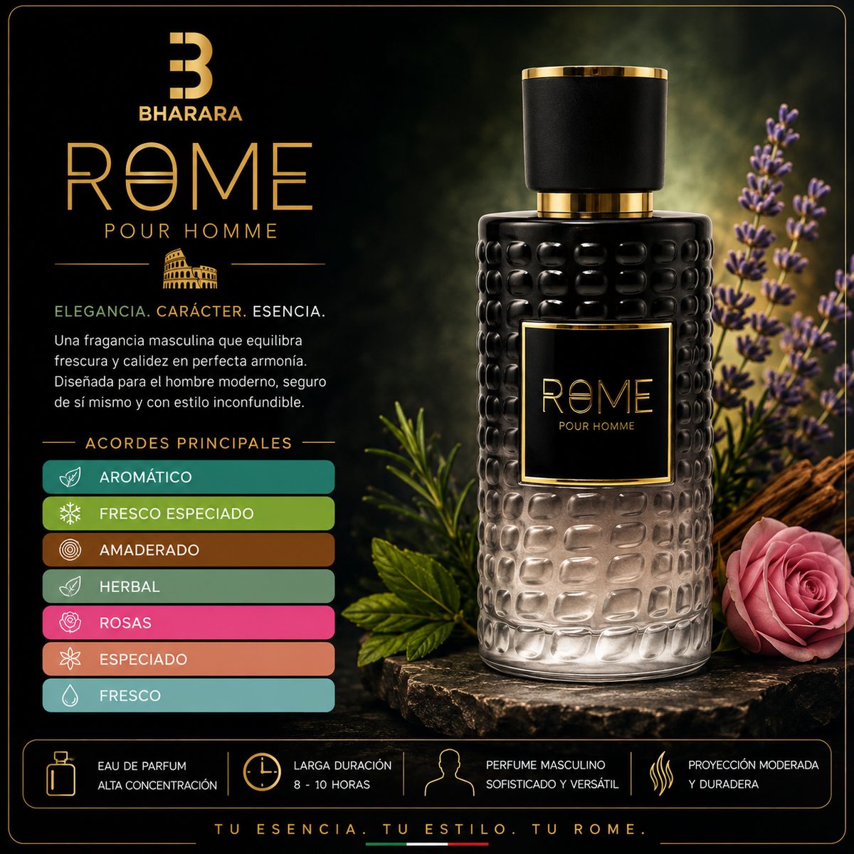 Perfume Bharara Rome Pour Homme - 100ml