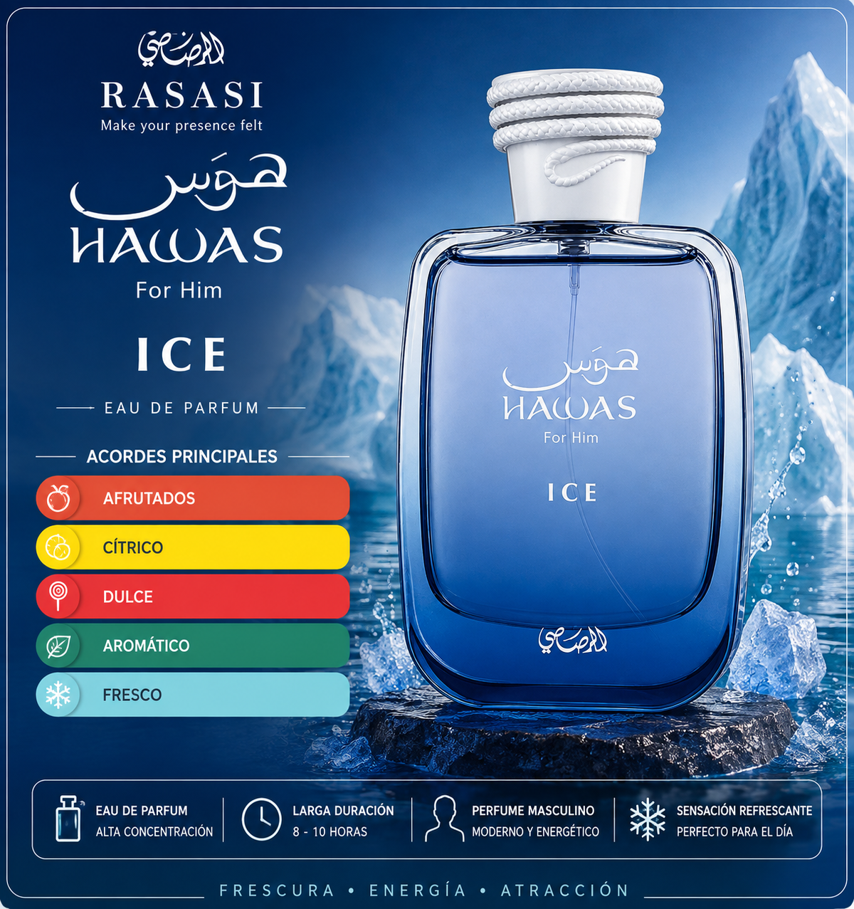 Perfume Rasasi Hawas Ice - 100ml