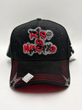 Gorra Bigg Boss Rico o Muerto Black — Snapback negra con pedrería roja